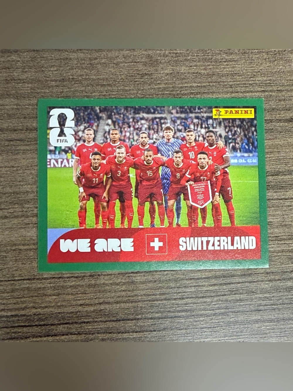 Panini 2026 FIFA World Cup GREEN Frame: SWI 13 - SWITZERLAND (ULTRA RARE)